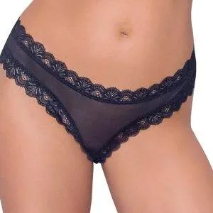 Cottelli LINGERIE Powernet-Slip mit Spitze und Po-Schnürung S Cottelli LINGERIE Powernet-Slip mit Spitze und Po-Schnürung S – Bild 4