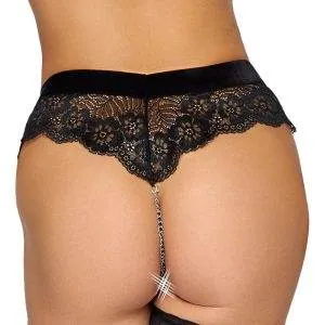 Cottelli LINGERIE - Spitzenpanty mit abnehmbarer Kette S Cottelli LINGERIE - Spitzenpanty mit abnehmbarer Kette S – Bild 4