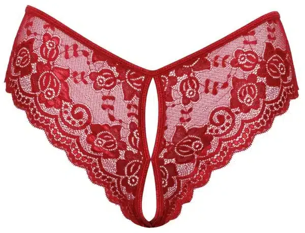 Cottelli LINGERIE - Verführerischer Slip ouvert in Rot M Cottelli LINGERIE - Verführerischer Slip ouvert in Rot M