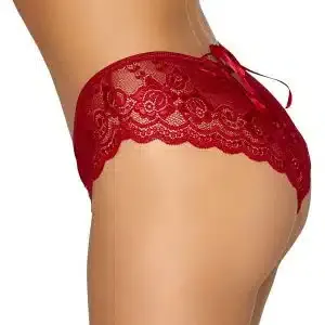 Cottelli LINGERIE - Verführerischer Slip ouvert in Rot M Cottelli LINGERIE - Verführerischer Slip ouvert in Rot M – Bild 3