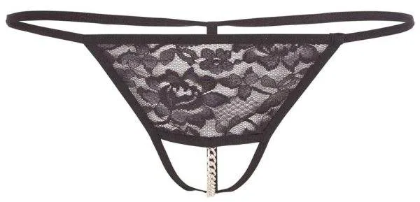 NO:XQSE Ouvert-String mit Metallkette durch den Schritt S/M NO:XQSE Ouvert-String mit Metallkette durch den Schritt S/M