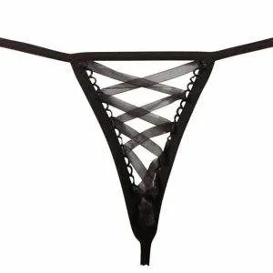 Cottelli LINGERIE String Rose ouvert - Sexy bis ins Detail! Schwarz/Rot M/L Cottelli LINGERIE String Rose ouvert - Sexy bis ins Detail! Schwarz/Rot M/L – Bild 5
