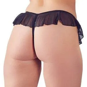 Cottelli LINGERIE - Verführerischer String ouvert mit Volants und Perlenkette S Cottelli LINGERIE - Verführerischer String ouvert mit Volants und Perlenkette S – Bild 5