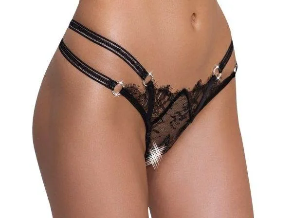 Cottelli LINGERIE - Verführerischer Riostring mit Strassringen M/L Cottelli LINGERIE - Verführerischer Riostring mit Strassringen M/L