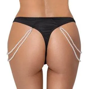 Cottelli LINGERIE - Perlenketten Riostring Schwarz/Creme S/M Cottelli LINGERIE - Perlenketten Riostring Schwarz/Creme S/M – Bild 4