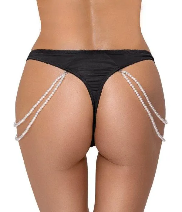 Cottelli LINGERIE - Perlenketten Riostring Schwarz/Creme S/M Cottelli LINGERIE - Perlenketten Riostring Schwarz/Creme S/M