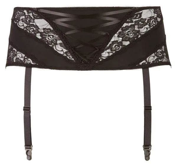 Cottelli CURVES Strapsgürtel mit Spitze und Schnürung XL Cottelli CURVES Strapsgürtel mit Spitze und Schnürung XL
