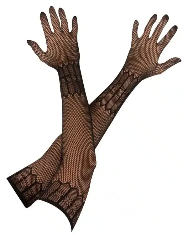 Cottelli ACCESSOIRES - Eleganz in Netz: Ellenbogenlange Handschuhe mit grafischen Mustern S-L Cottelli ACCESSOIRES - Eleganz in Netz: Ellenbogenlange Handschuhe mit grafischen Mustern S-L