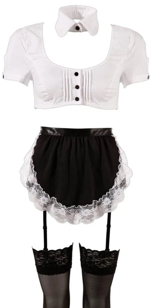 Cottelli COSTUMES Servier Set S - Komplettes Outfit für heiße Rollenspiele Schwarz/Weiß S Cottelli COSTUMES Servier Set S - Komplettes Outfit für heiße Rollenspiele Schwarz/Weiß S