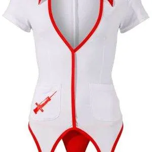 Cottelli COSTUMES Strapshemd und String - Der Nächste bitte...! Weiß/Rot L Cottelli COSTUMES Strapshemd und String - Der Nächste bitte...! Weiß/Rot L – Bild 4