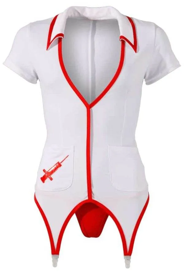 Cottelli COSTUMES Strapshemd und String - Der Nächste bitte...! Weiß/Rot L Cottelli COSTUMES Strapshemd und String - Der Nächste bitte...! Weiß/Rot L