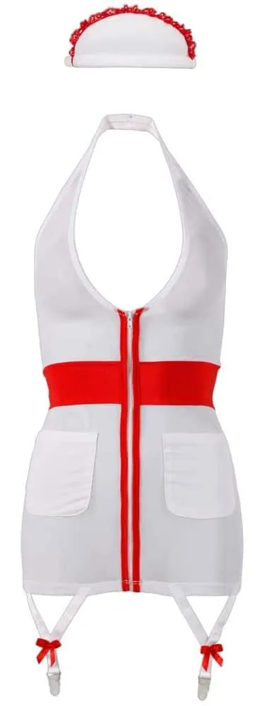 Cottelli COSTUMES Krankenschwester Strapskleid Weiß/Rot M Cottelli COSTUMES Krankenschwester Strapskleid Weiß/Rot M