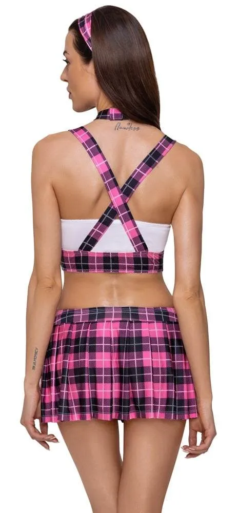 Cottelli COSTUMES Schulmädchen Set - Karo-Look Pink/Schwarz/Weiß S Cottelli COSTUMES Schulmädchen Set - Karo-Look Pink/Schwarz/Weiß S
