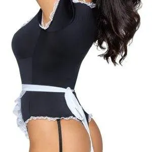 Cottelli COSTUMES Servierbody inkl. Schürze Schwarz/Weiß S Cottelli COSTUMES Servierbody inkl. Schürze Schwarz/Weiß S – Bild 4