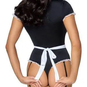 Cottelli COSTUMES Servierbody inkl. Schürze Schwarz/Weiß S Cottelli COSTUMES Servierbody inkl. Schürze Schwarz/Weiß S – Bild 5