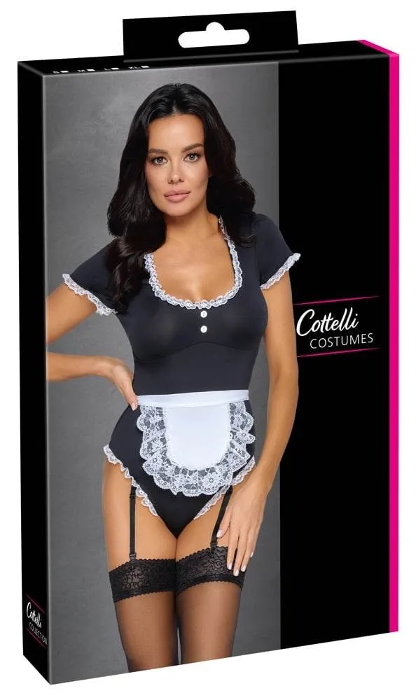 24709851021_verp Cottelli COSTUMES Servierbody inkl. Schürze Schwarz/Weiß S