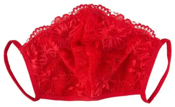 Maske Spitze rot