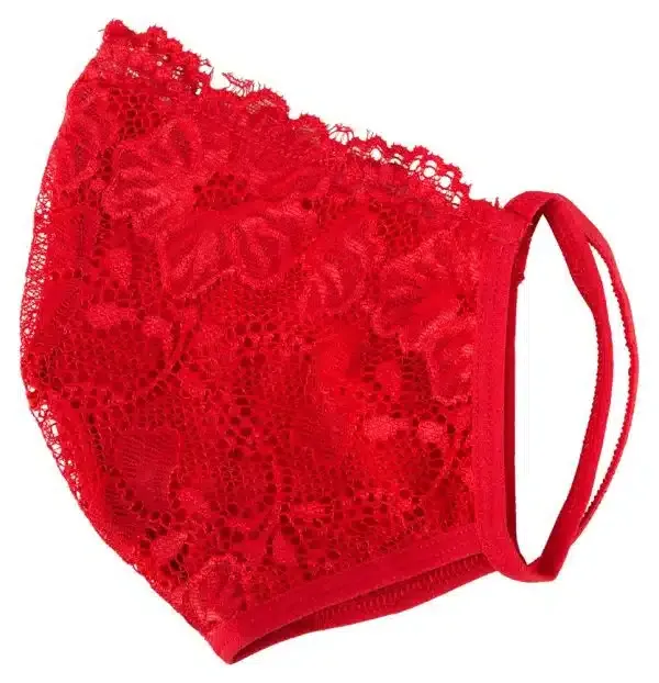 Maske Spitze rot