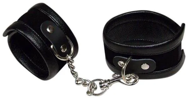 Bad Kitty Handfesseln - Verstellbar, mit Klettverschluss & Karabiner Rot/Schwarz unisize