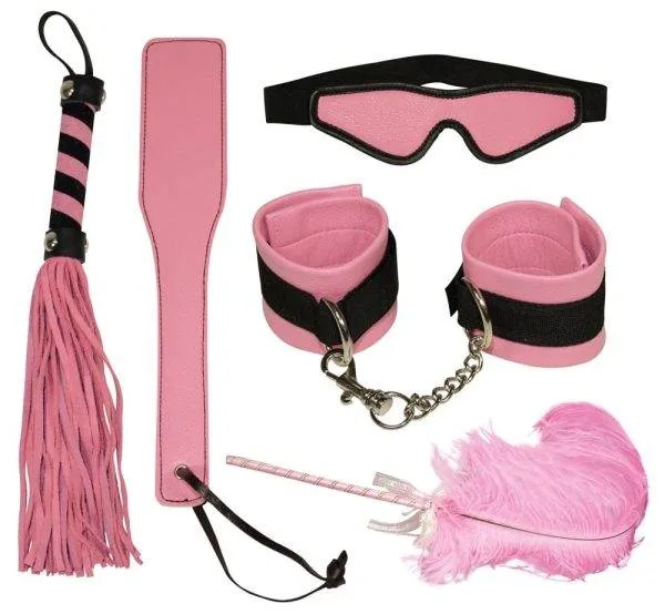 Bad Kitty Fesselset - Bondage-Kit in Pink-Schwarz Rosa/Schwarz unisize