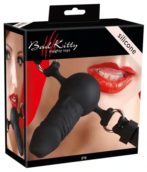 Bad Kitty Silikon Penisknebel, verstellbarer Riemen, 9,5 cm lang, Ø 3 cm