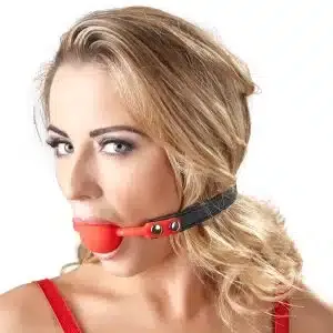 Bad Kitty - Silikon-Knebel, verstellbarer Riemen, rot/schwarz rot-schwarz Bad Kitty - Silikon-Knebel, verstellbarer Riemen, rot/schwarz rot-schwarz – Bild 5