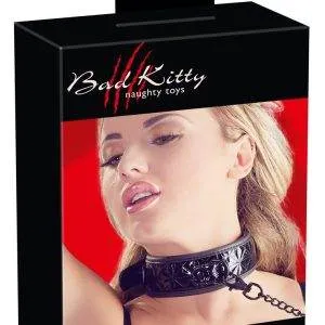 Bad Kitty Halsfessel & Leine - Edle Diamantschliff-Optik