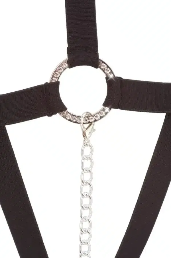 Bad Kitty Bondage-Einteiler mit Strassringen und Druckknöpfen S-L Bad Kitty Bondage-Einteiler mit Strassringen und Druckknöpfen S-L