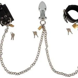 Fetish Collection - Handfesseln mit Analplug Schwarz/Silber Fetish Collection - Handfesseln mit Analplug Schwarz/Silber – Bild 2