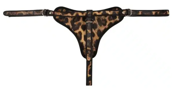 Leopard Frenzy - Verstellbarer Strap-on-String Leo/Schwarz S-L Leopard Frenzy - Verstellbarer Strap-on-String Leo/Schwarz S-L