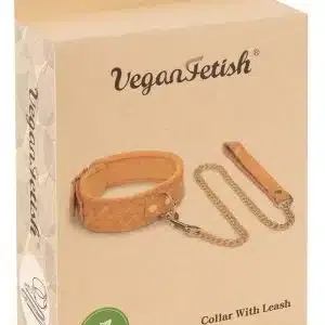 Vegan Fetish Halsfessel & Leine - Natürlich & stylisch Natur