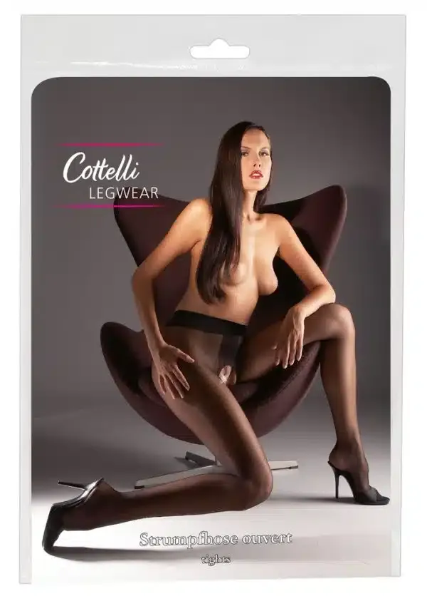 25100571021_verp Cottelli LEGWEAR - Ouvert Strumpfhose, Satin Sheer Glanz 5
