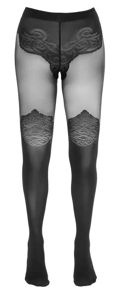 Cottelli LEGWEAR Strumpfhose Ouvert, Overknee-Look, 40/20 den, Öko-Tex zertifiziert 1 Cottelli LEGWEAR Strumpfhose Ouvert, Overknee-Look, 40/20 den, Öko-Tex zertifiziert 1