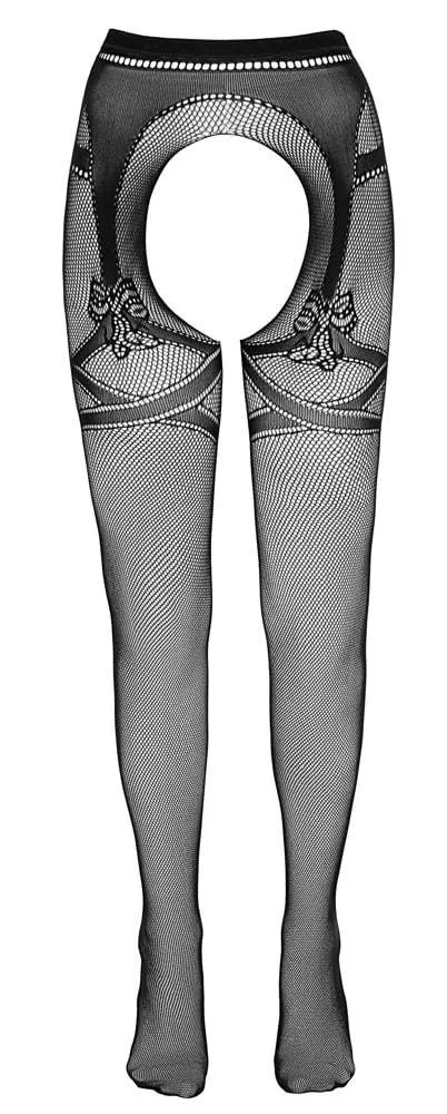 Cottelli LEGWEAR - Netzstrumpfhose ouvert mit Strumpfband S/M Cottelli LEGWEAR - Netzstrumpfhose ouvert mit Strumpfband S/M