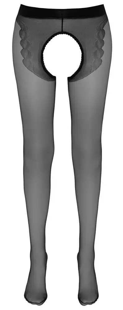 Cottelli LEGWEAR - Ouvert Strumpfhose, eingewebter Tanga 3 Cottelli LEGWEAR - Ouvert Strumpfhose, eingewebter Tanga 3