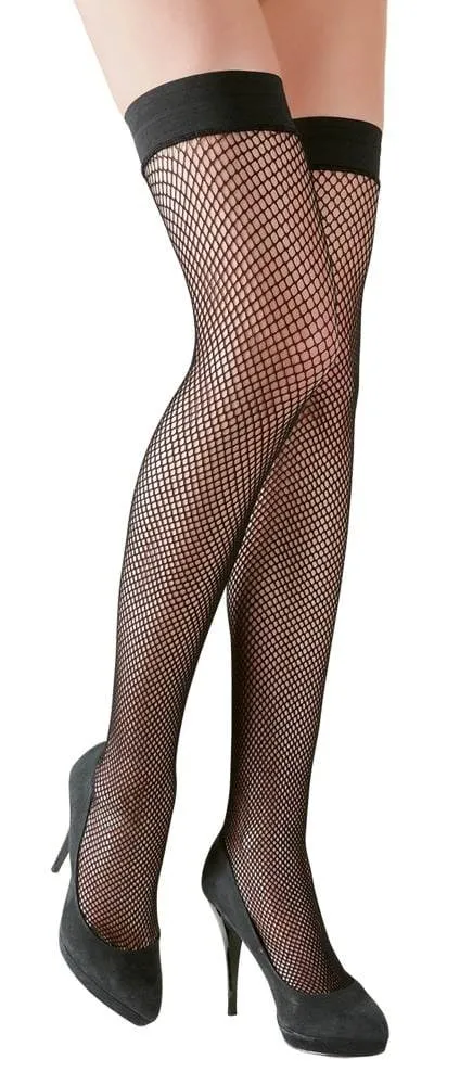 Cottelli LEGWEAR - Sexy Netzstrümpfe mit Silikonband L Cottelli LEGWEAR - Sexy Netzstrümpfe mit Silikonband L
