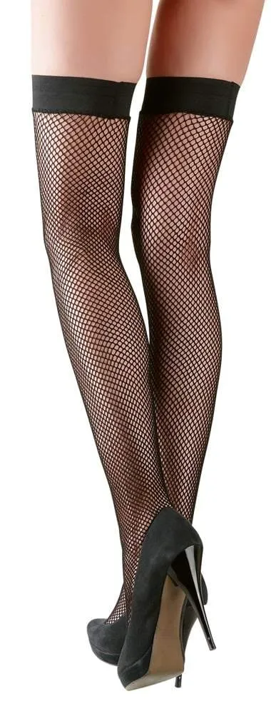 Cottelli LEGWEAR - Sexy Netzstrümpfe mit Silikonband L Cottelli LEGWEAR - Sexy Netzstrümpfe mit Silikonband L