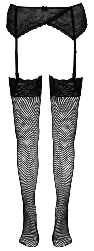 Cottelli LEGWEAR - Netzstrümpfe mit Spitze und Schnürung M/L Cottelli LEGWEAR - Netzstrümpfe mit Spitze und Schnürung M/L