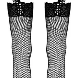 Cottelli LEGWEAR - Netzstrümpfe mit Spitze und Schnürung M/L Cottelli LEGWEAR - Netzstrümpfe mit Spitze und Schnürung M/L – Bild 5