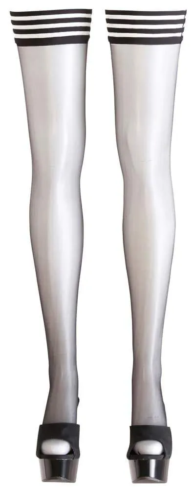 Cottelli LEGWEAR - Ringel-Halterlose Strümpfe S Cottelli LEGWEAR - Ringel-Halterlose Strümpfe S