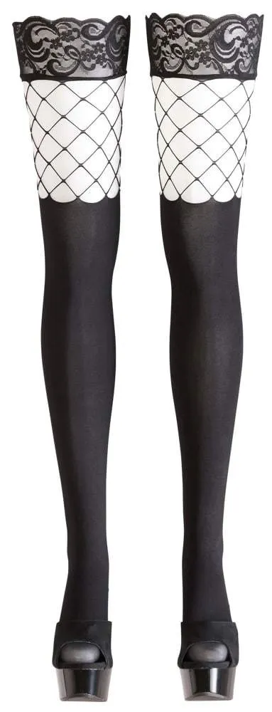 Cottelli LEGWEAR - 2in1 Overknee Netzstrümpfe S/M Cottelli LEGWEAR - 2in1 Overknee Netzstrümpfe S/M