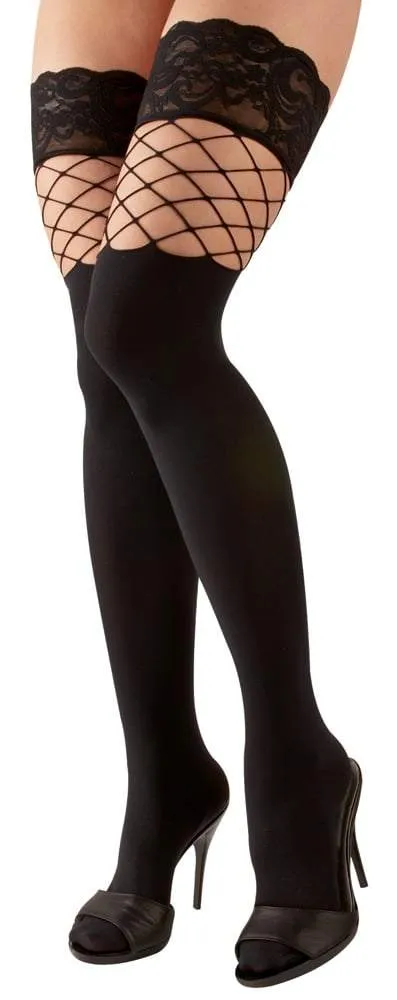Cottelli LEGWEAR - 2in1 Overknee Netzstrümpfe S/M Cottelli LEGWEAR - 2in1 Overknee Netzstrümpfe S/M