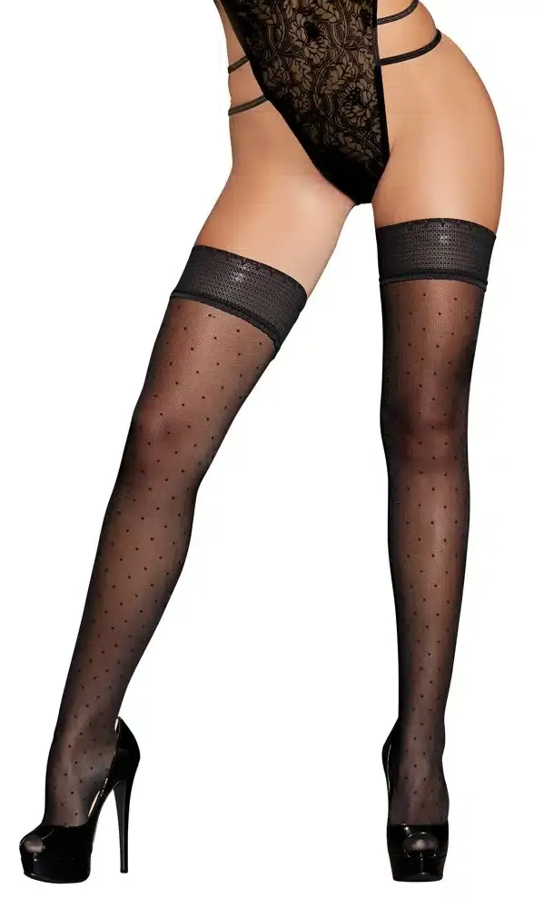 Cottelli LEGWEAR - Pünktchen Strümpfe 5