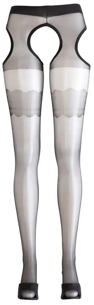 Cottelli LEGWEAR - Cut-out Strumpfhose mit ouvert Schritt XL Cottelli LEGWEAR - Cut-out Strumpfhose mit ouvert Schritt XL