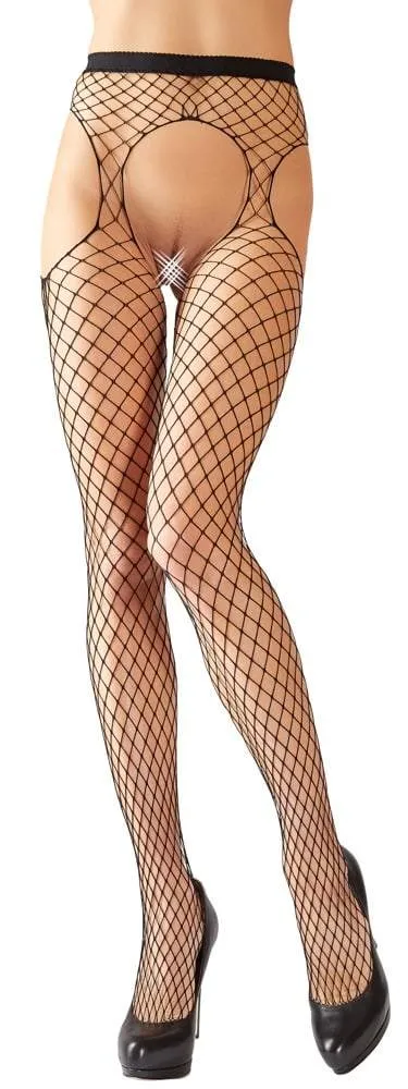 Cottelli LEGWEAR - Ouvert Straps-Strumpfhose S-L Cottelli LEGWEAR - Ouvert Straps-Strumpfhose S-L