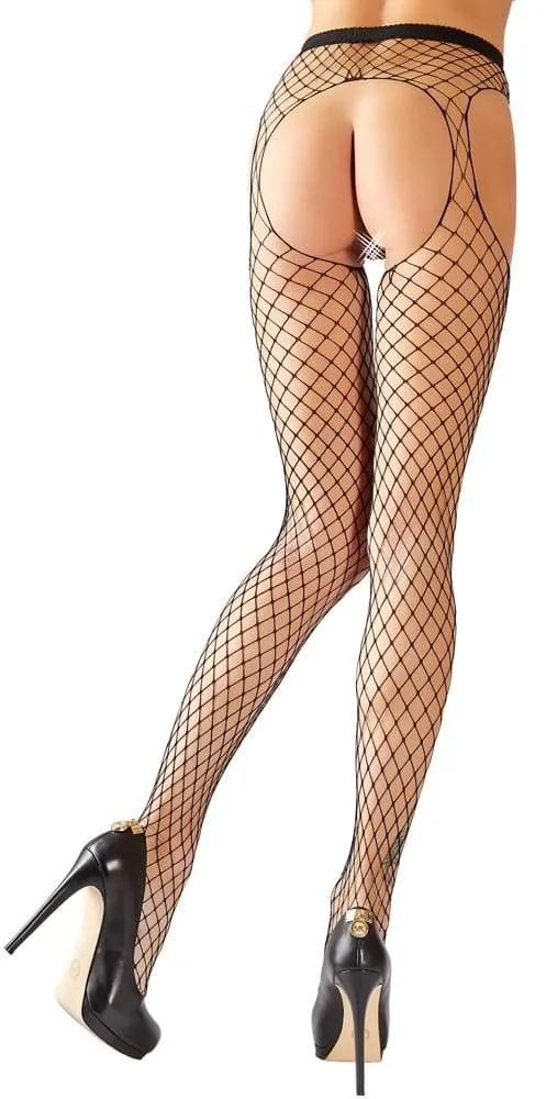 Cottelli LEGWEAR - Ouvert Straps-Strumpfhose S-L Cottelli LEGWEAR - Ouvert Straps-Strumpfhose S-L