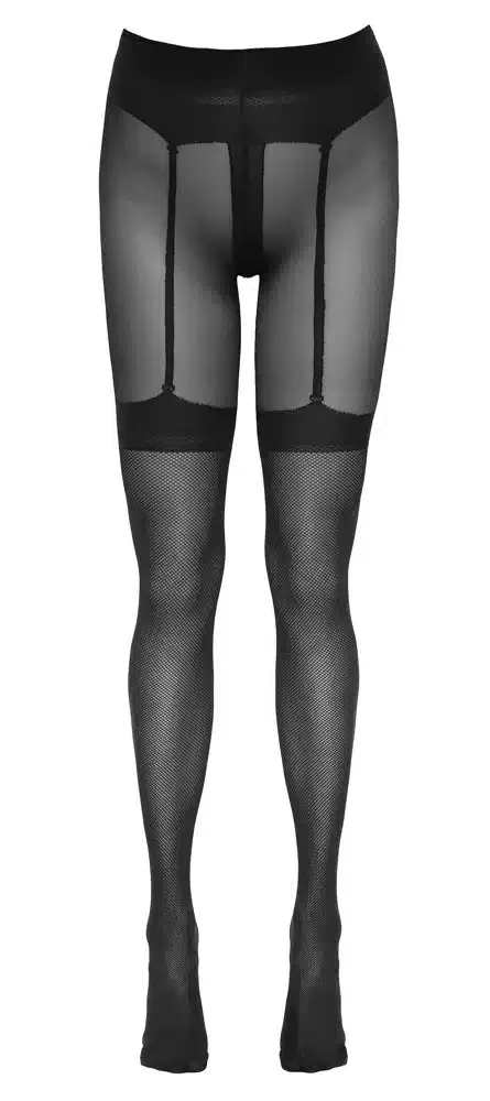 Cottelli LEGWEAR Netz-Strumpfhose ouvert 2 - 30 den, mit Strapsgurt und Strapsen 2 Cottelli LEGWEAR Netz-Strumpfhose ouvert 2 - 30 den, mit Strapsgurt und Strapsen 2