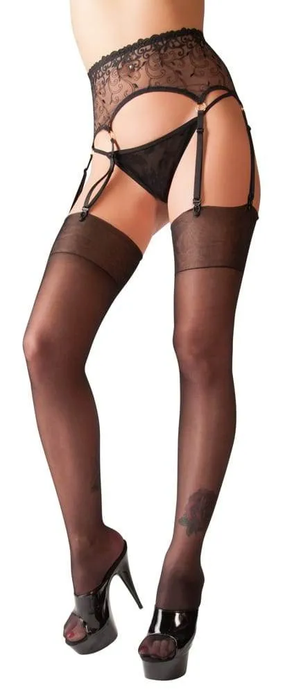 Cottelli LEGWEAR Strapsstrümpfe - sinnlich glänzend 6