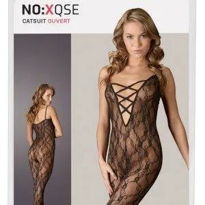 NO:XQSE Catsuit Spitze, offen im Schritt L/XL