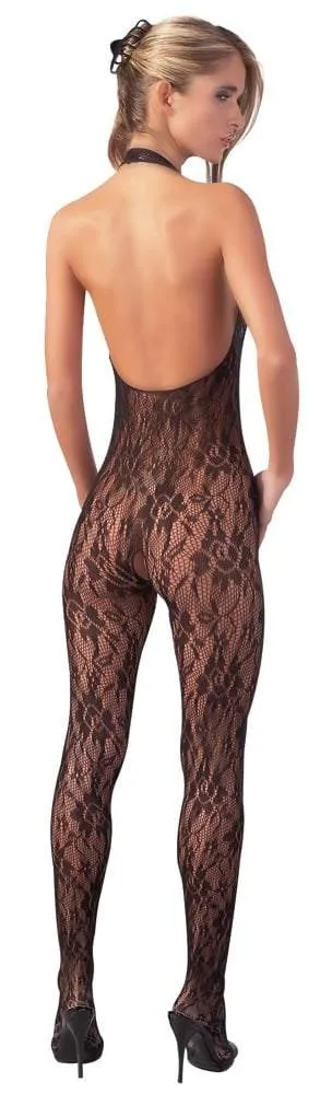 NO:XQSE Catsuit - Schwarzes Netz mit Perlen, ouvert im Schritt L/XL NO:XQSE Catsuit - Schwarzes Netz mit Perlen, ouvert im Schritt L/XL